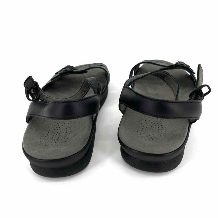 Shoe Size 9 SAS Black Leather Sandals