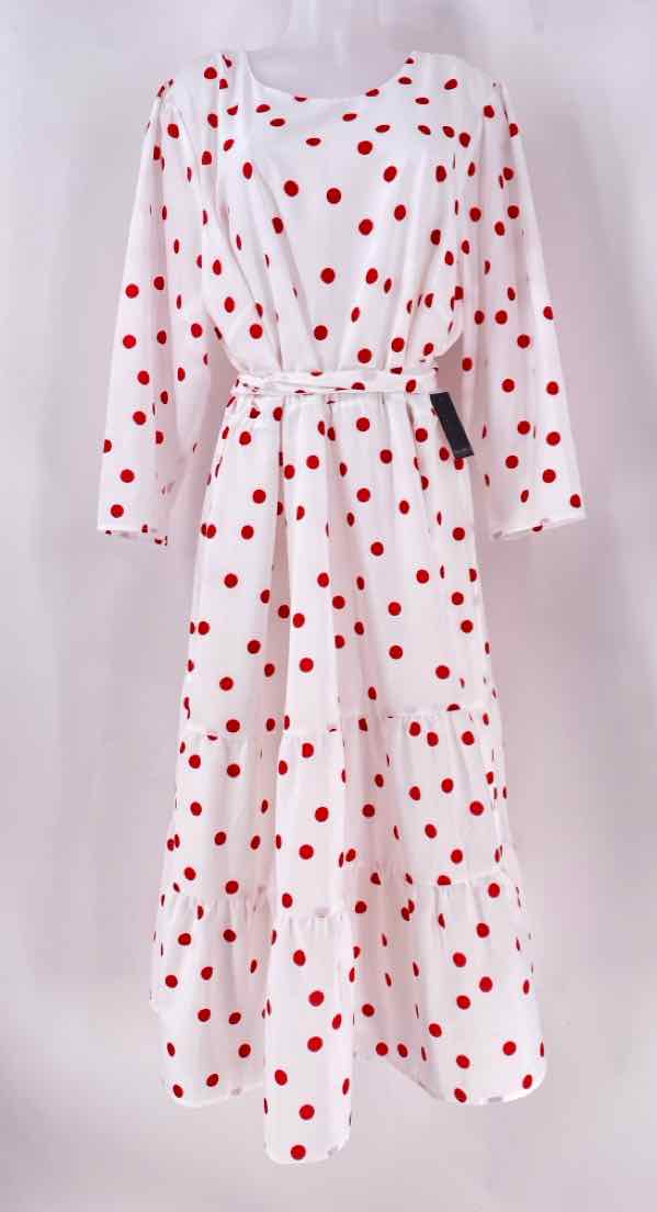Size 22 ELOQUII White Print Dress