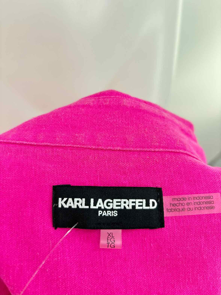 Size XL KARL LAGERFELD Pink Shirt