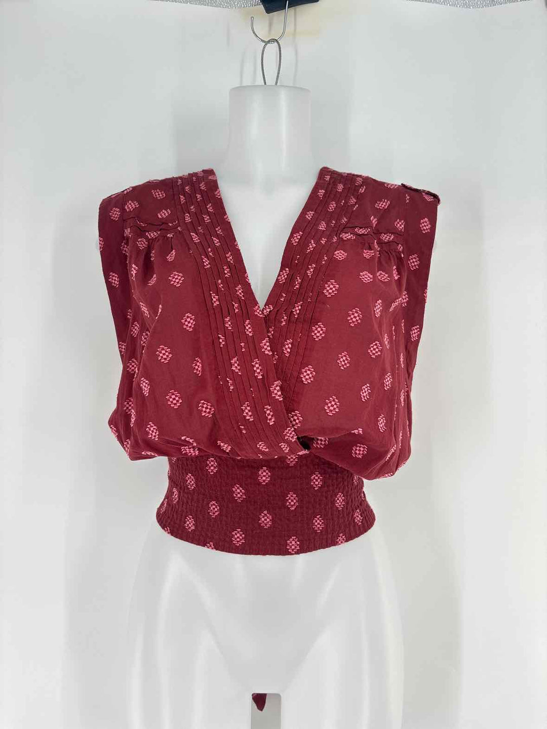 Size M Anthropologie Burgundy Shirt