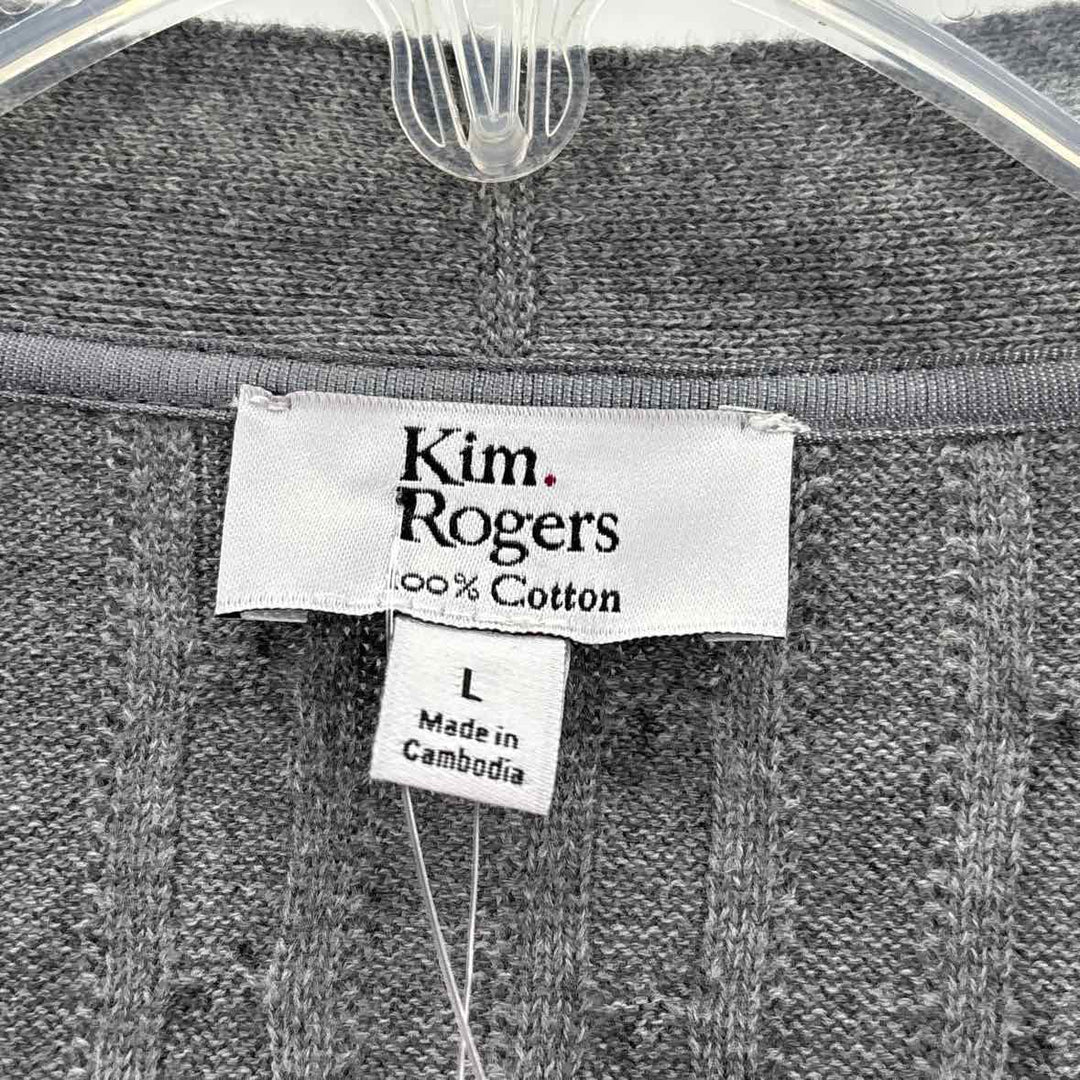 Size L KIM ROGERS Gray Sweater