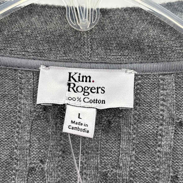 Size L KIM ROGERS Gray Sweater