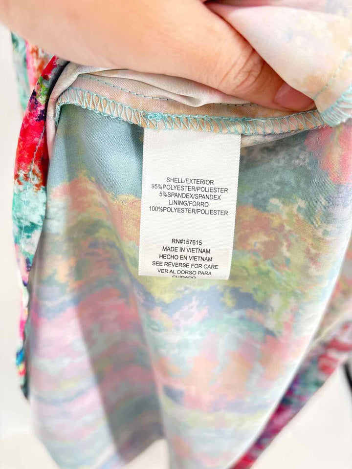 Size XL NICOLE MILLER Multi-Color Sateen Dress