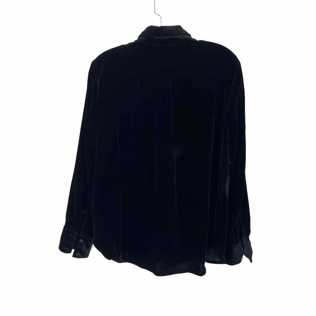 Size Petite Talbots Black Velvet Shirt