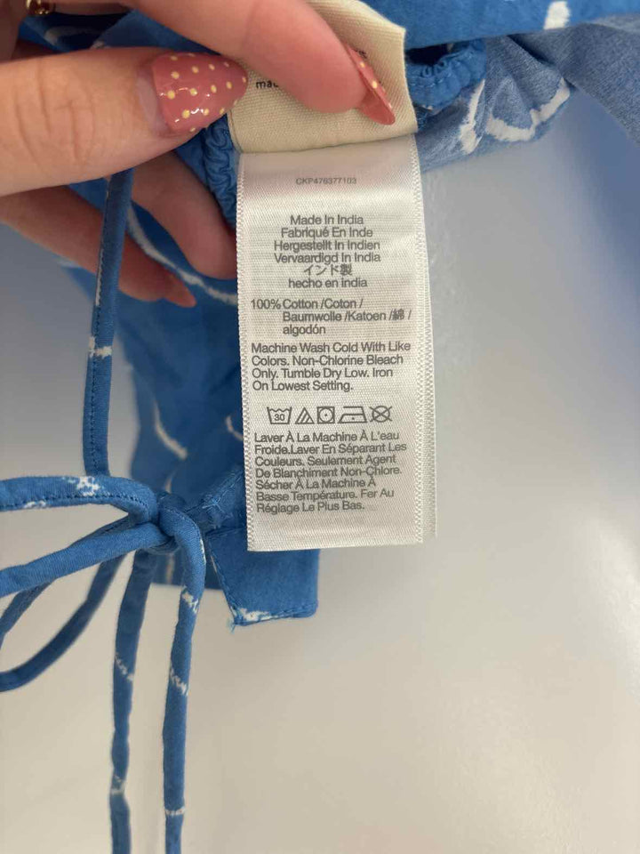 Size L MADEWELL Blue Print Shirt