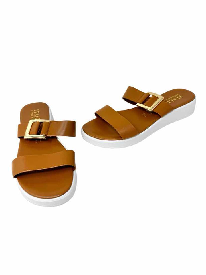 Shoe Size 8.5 ITALIAN SHOEMAKERS Camel Sandals