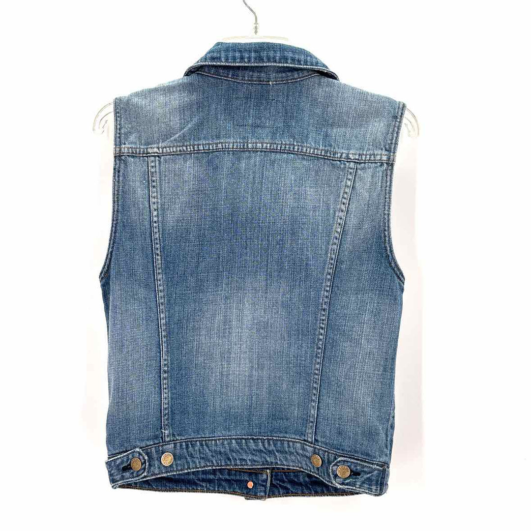 Size S J Crew Blue Denim Vest