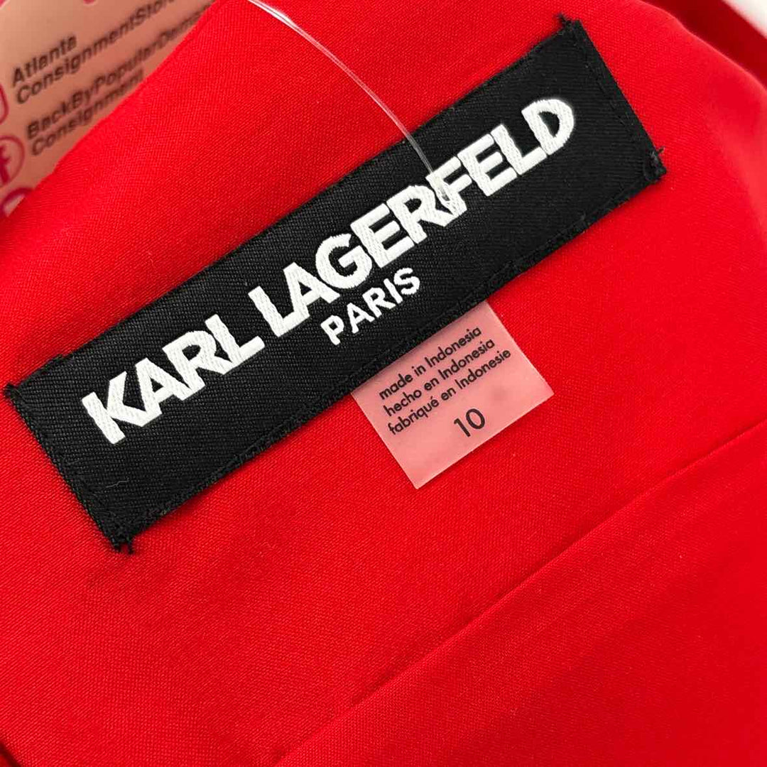 Size 10 KARL LAGERFELD Red Dress