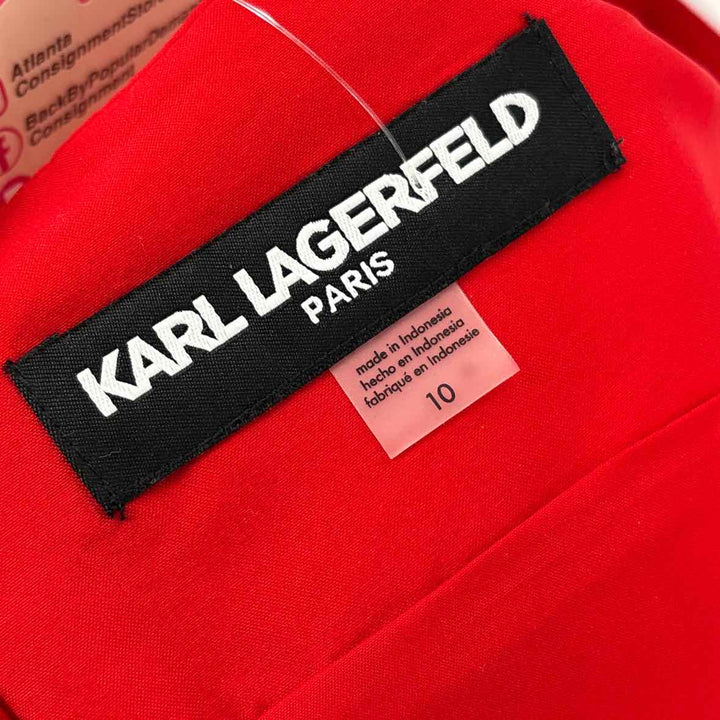 Size 10 KARL LAGERFELD Red Dress