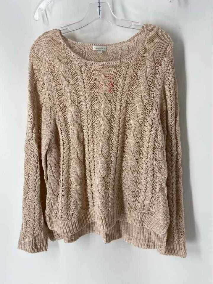 Size XL GARNET HILL Tan Sweater