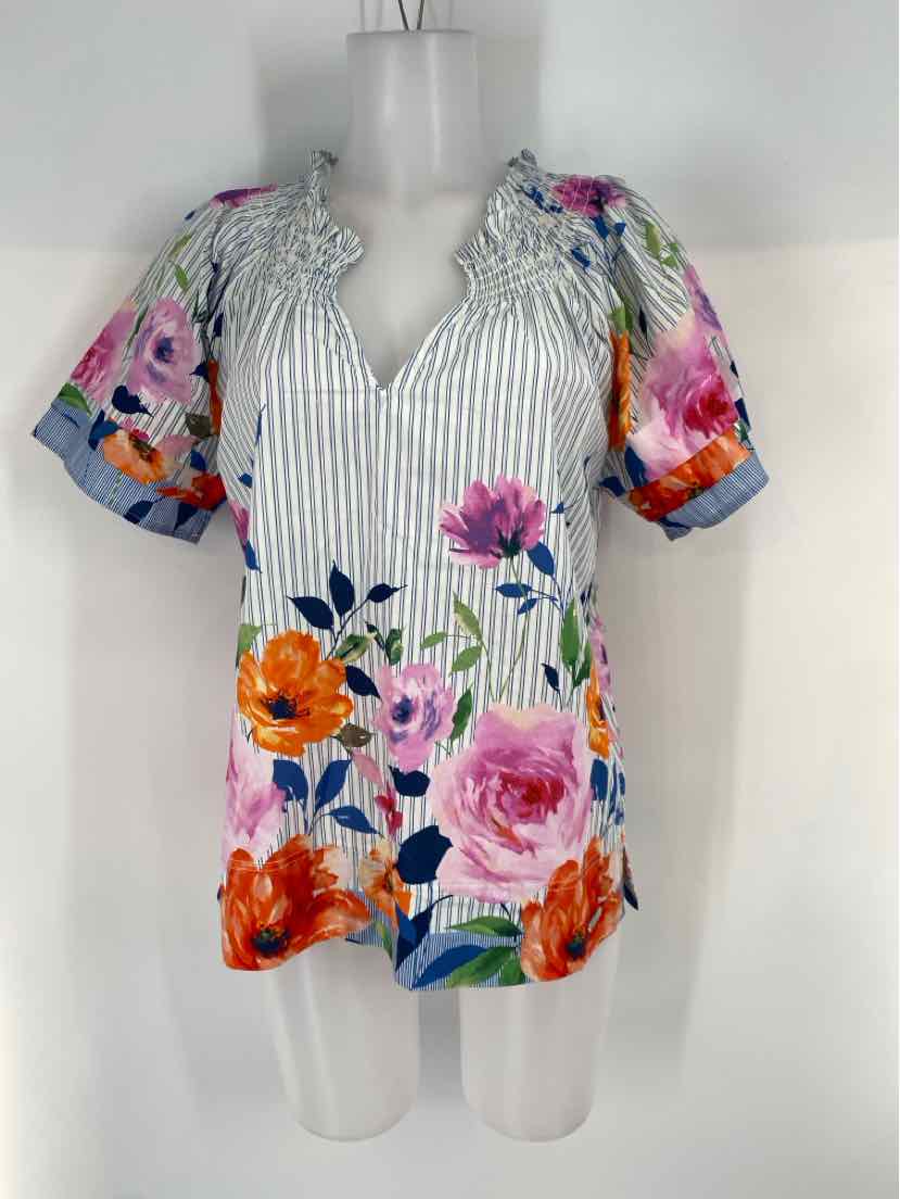 Size M Badgley Mischka Blue Shirt