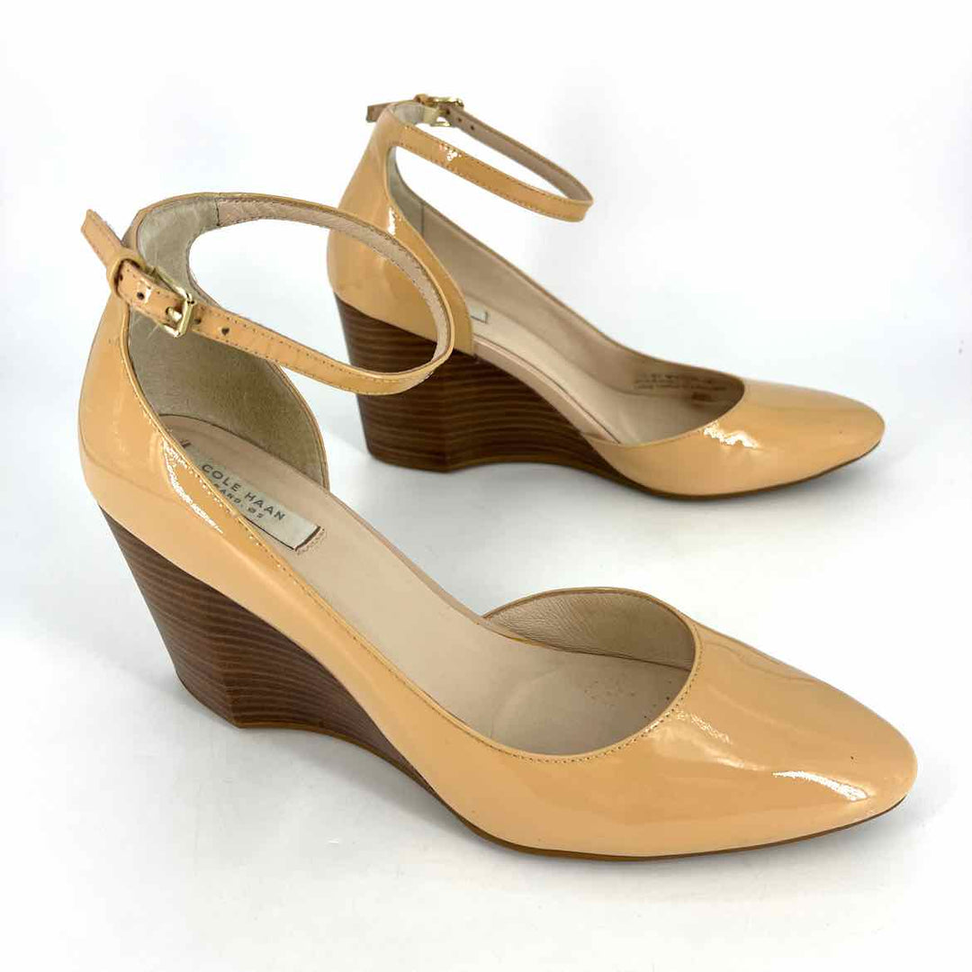 Shoe Size 7 Cole Haan Tan PATENT Wedge
