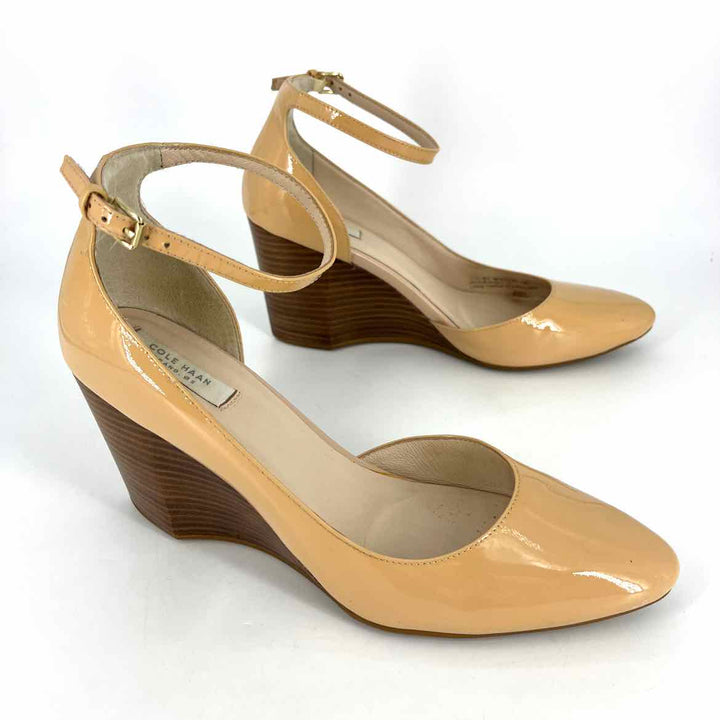 Shoe Size 7 Cole Haan Tan PATENT Wedge