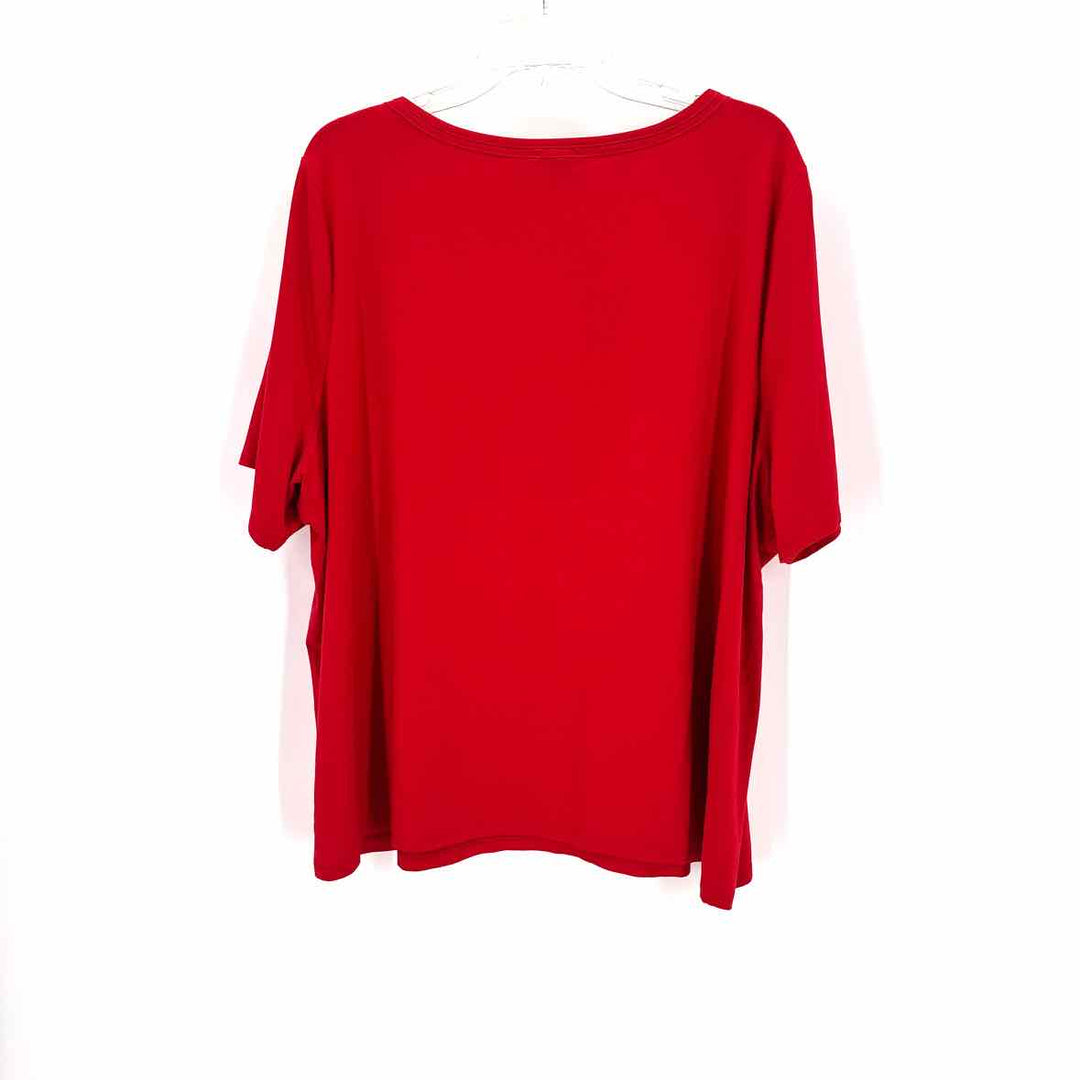 Size 3X Talbots Red Cotton Shirt