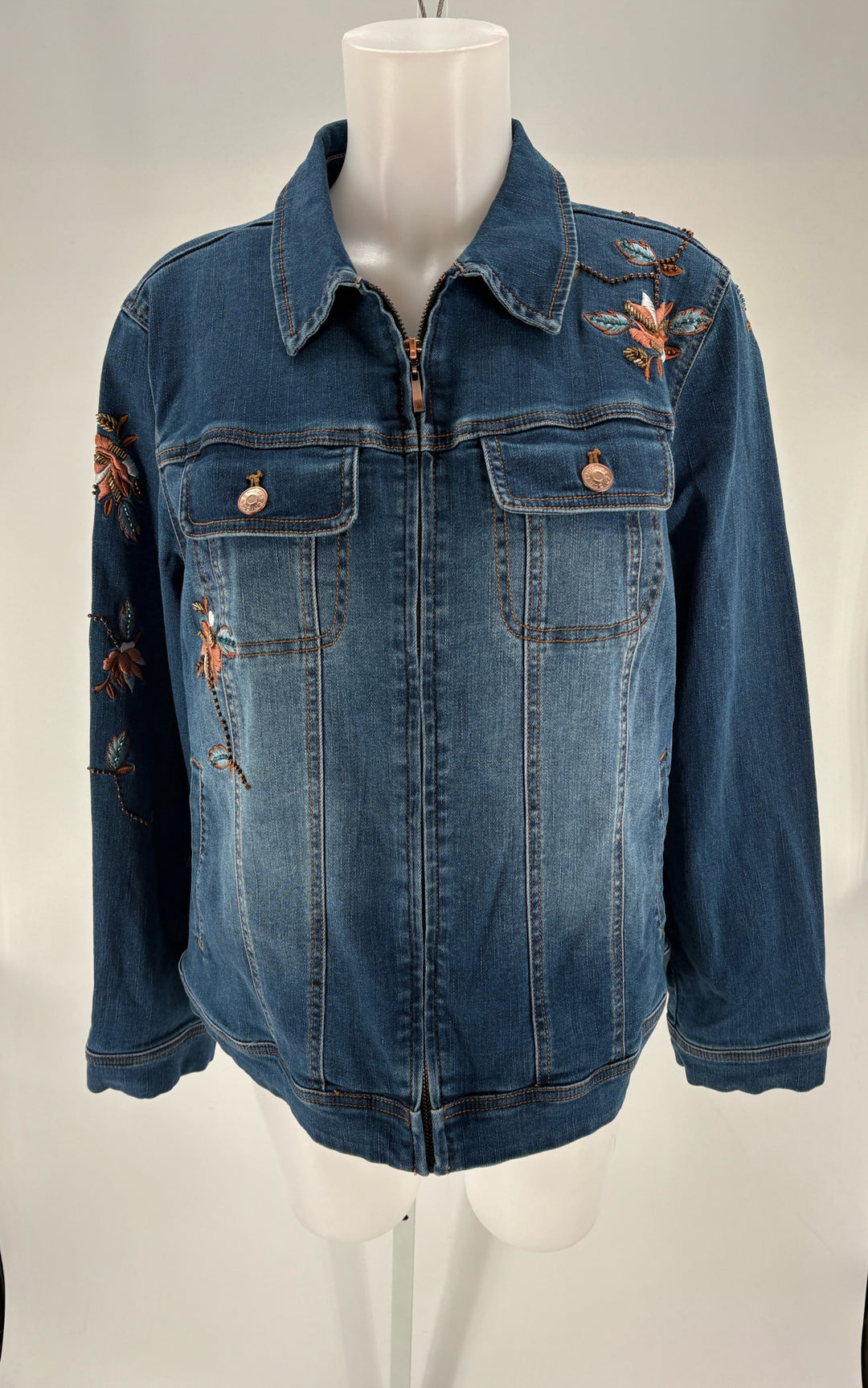 Size L Chico's Denim Jacket