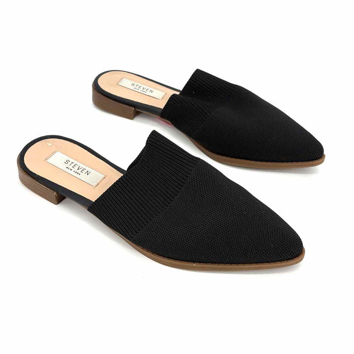 Shoe Size 8 STEVEN Black Knit Flats