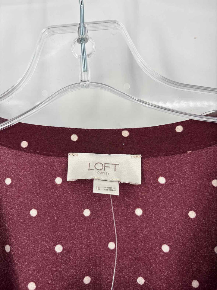 Size 10 LOFT Wine Dress