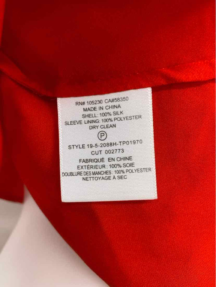 Size XS JOIE Red Silk Shirt