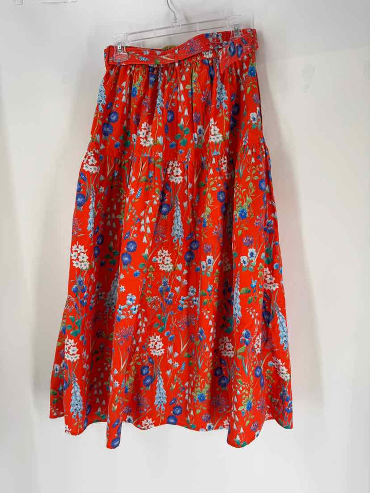 Size S OLIVIA JAMES Red Print Skirt