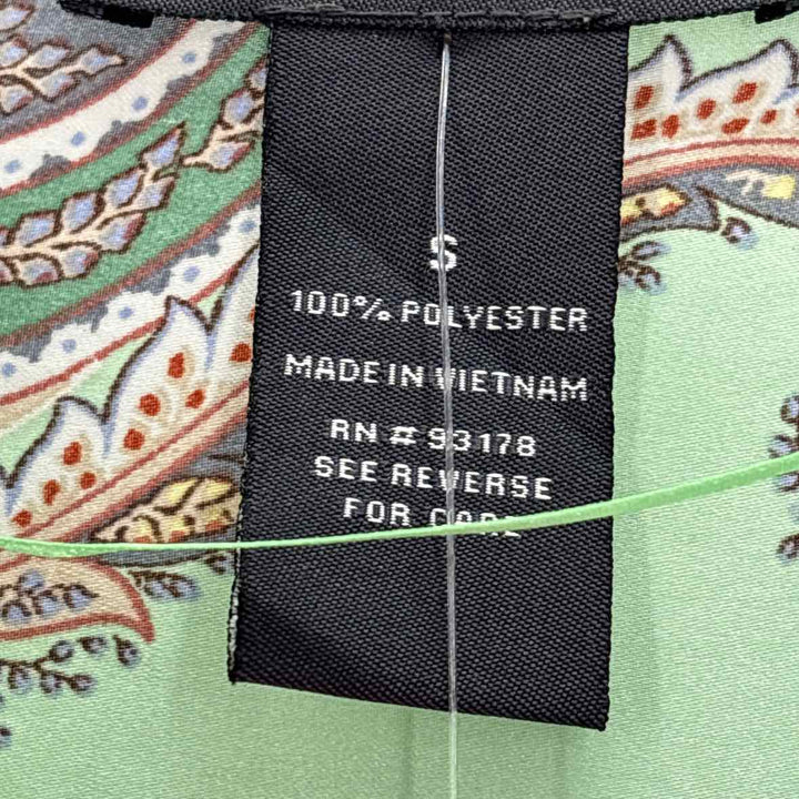 Size S CHELSEA & THEODORE Green Shirt