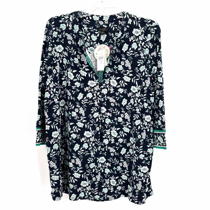 Size L J JILL Navy Knit Shirt
