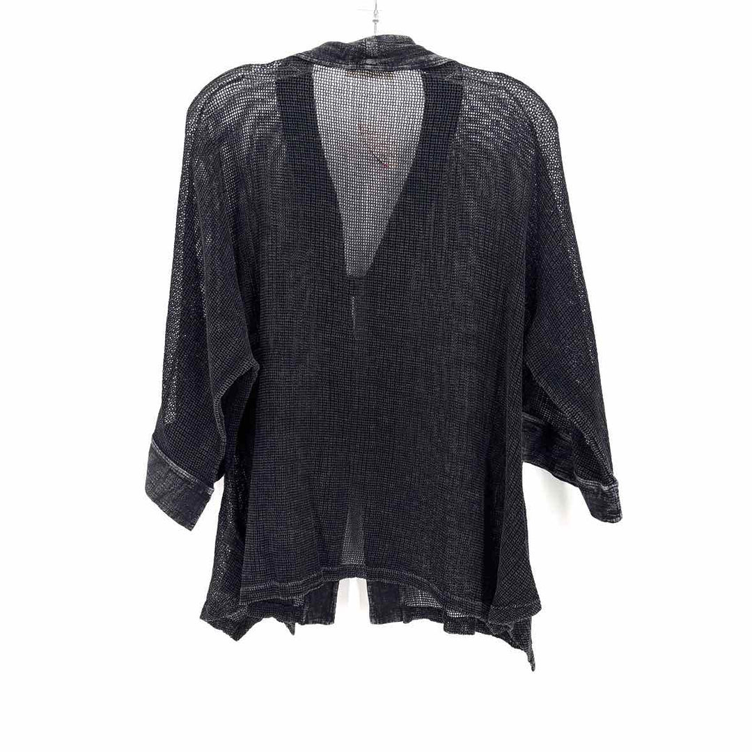 Size XL JESS & JANE Black Mesh Cardigan
