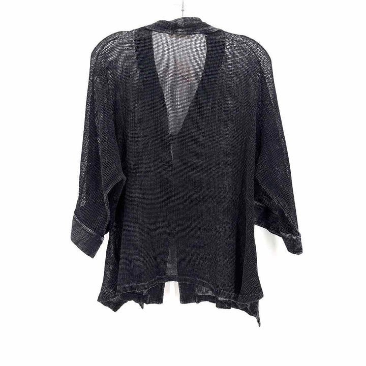 Size XL JESS & JANE Black Mesh Cardigan