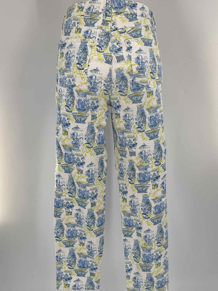Size 10 Talbots Blue Print Pants