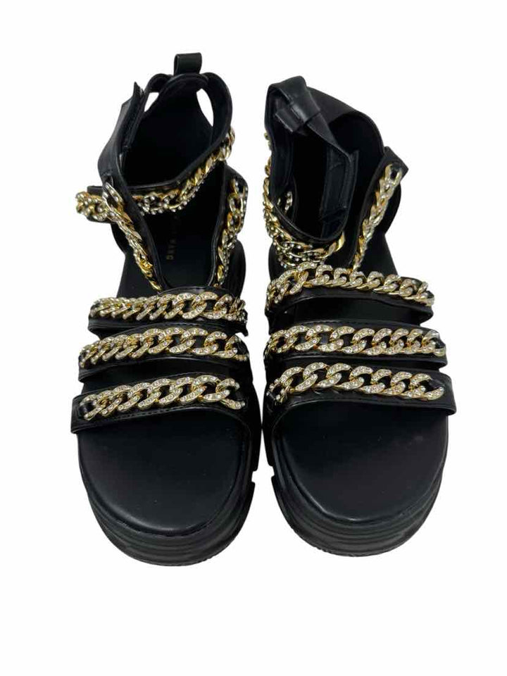 Shoe Size 10 AZALEA WANG Black Sandals