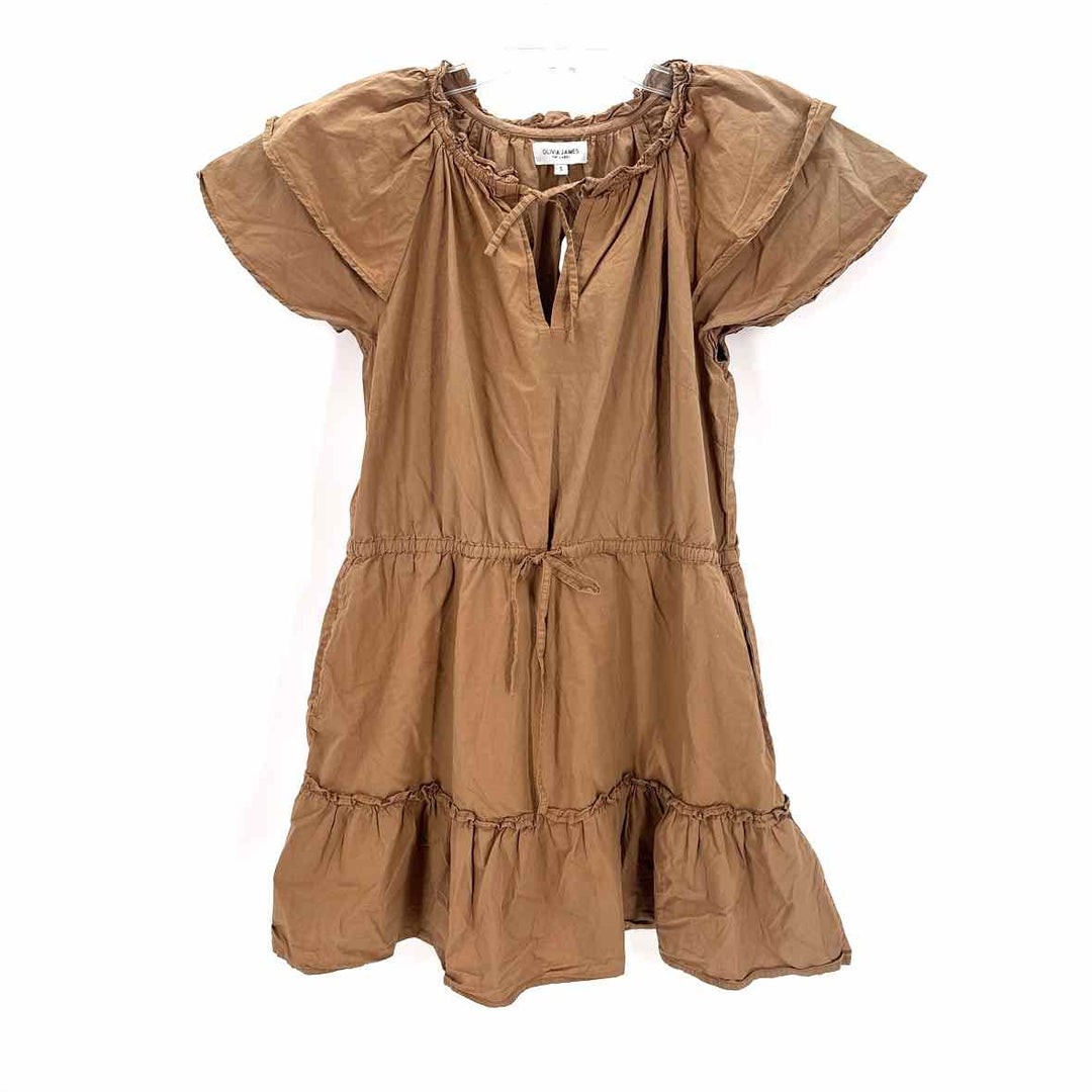 Size S OLIVIA JAMES Brown Cotton Dress