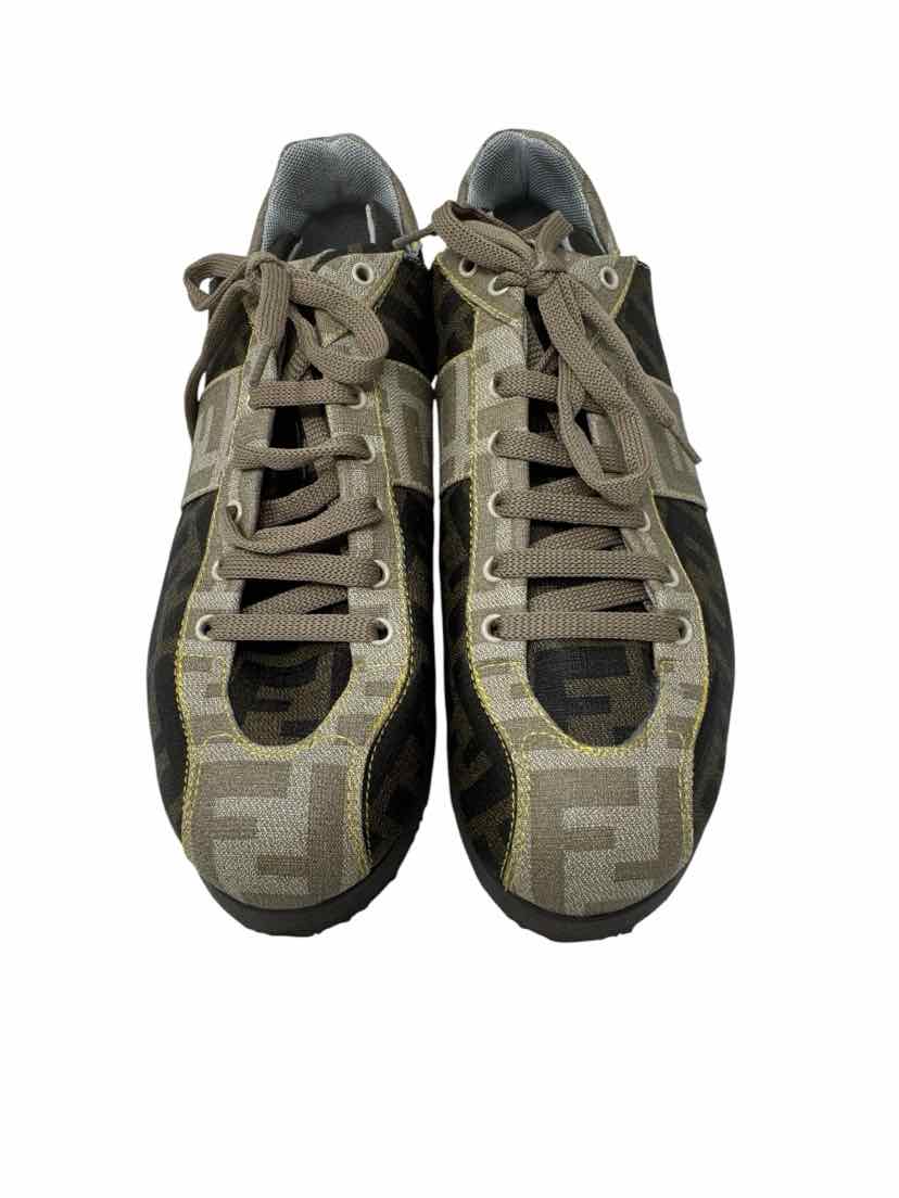 Shoe Size 37.5 Fendi Brown Leather Luxury - Sneakers