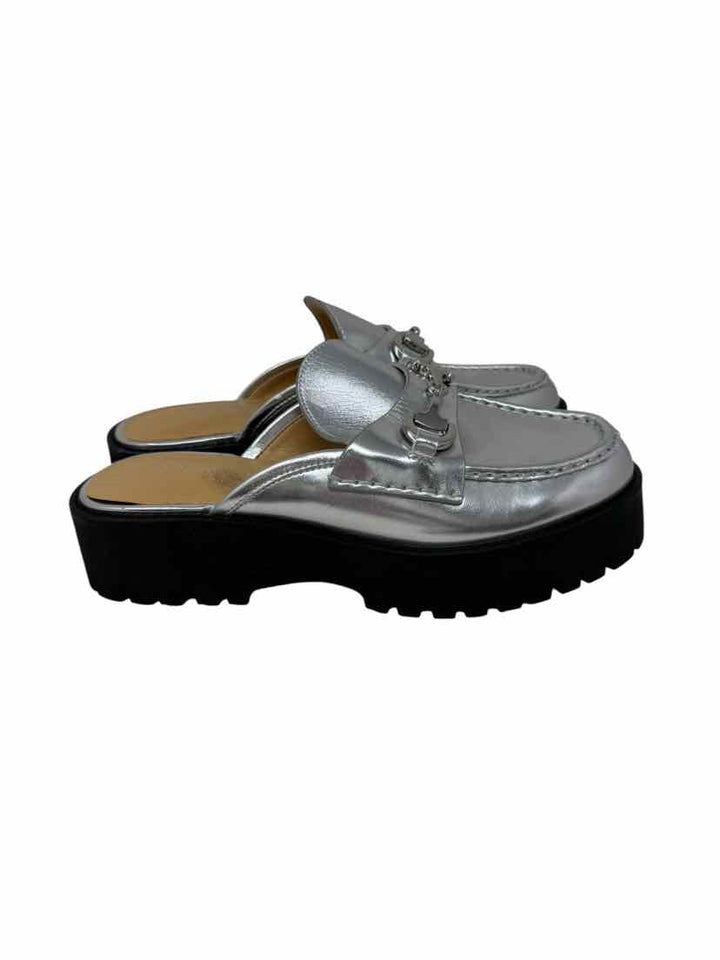 Shoe Size 8 Nine West Silver Mules