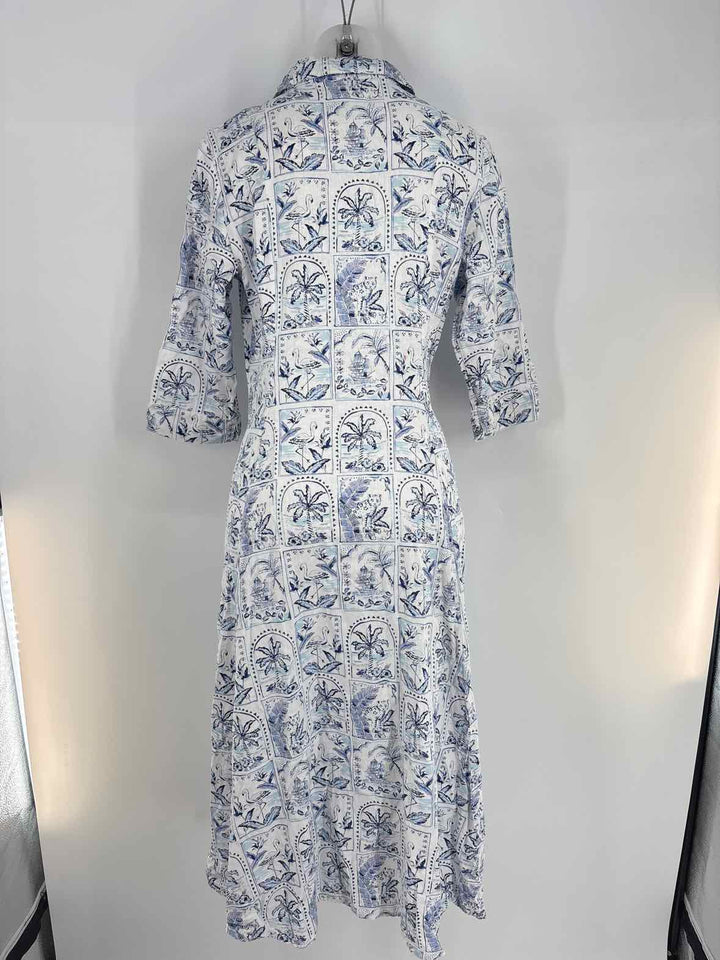 Size L C&C Blue Print Dress