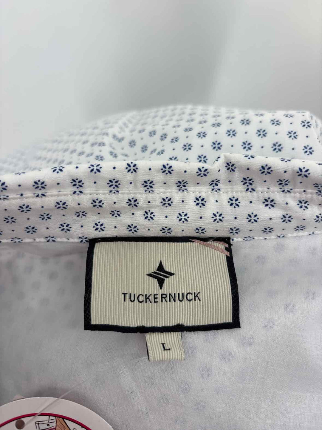 Size L TUCKERNUCK White Print Dress