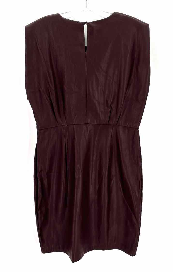 Size L Brown Leather Dress
