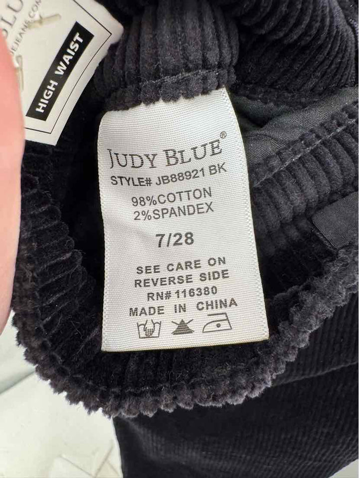 Size 7 JUDY BLUE Black Corduroy Pants