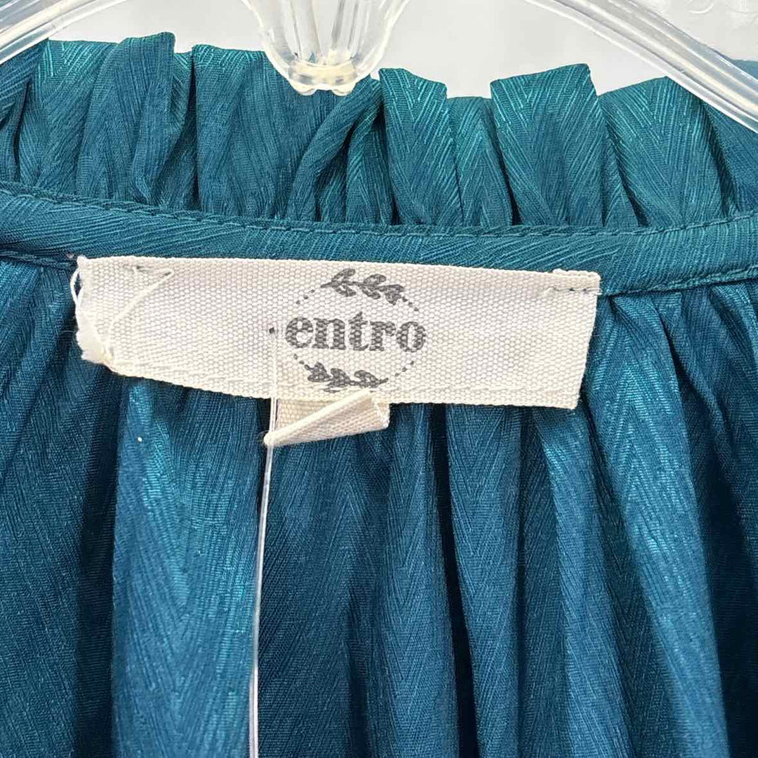 Size 20 ENTRO Teal Sateen Shirt