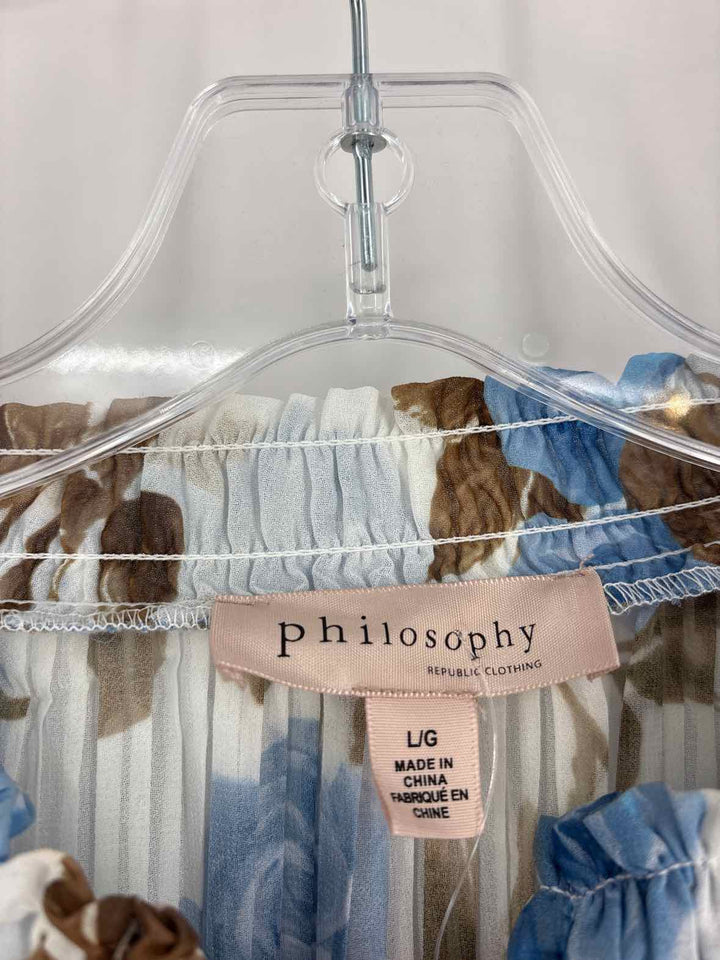 Size L PHILOSPHY Cream Shirt