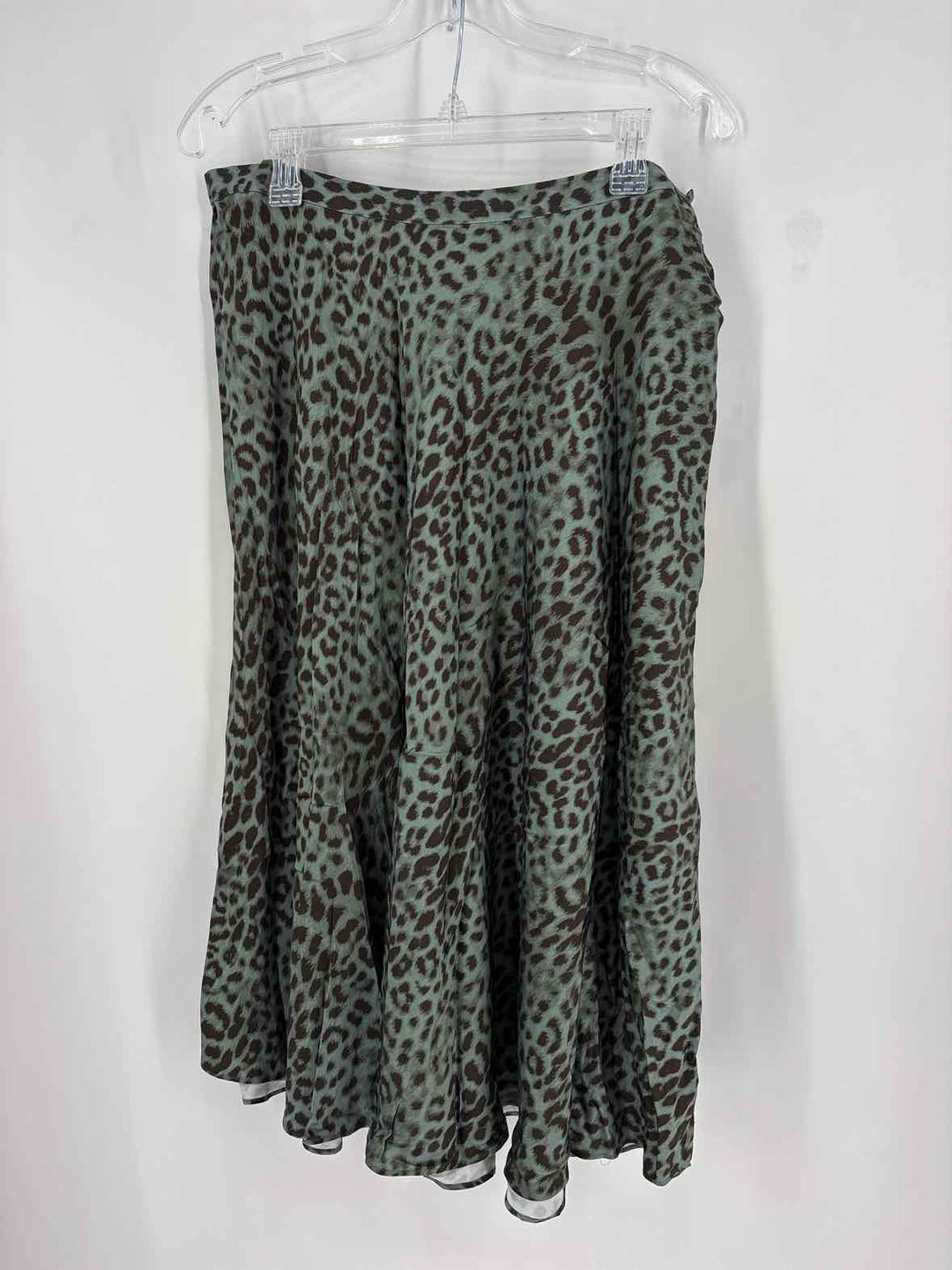 Size XL J JILL Green Print Skirt