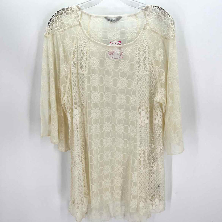 Size L JOHN MARK Cream Shirt