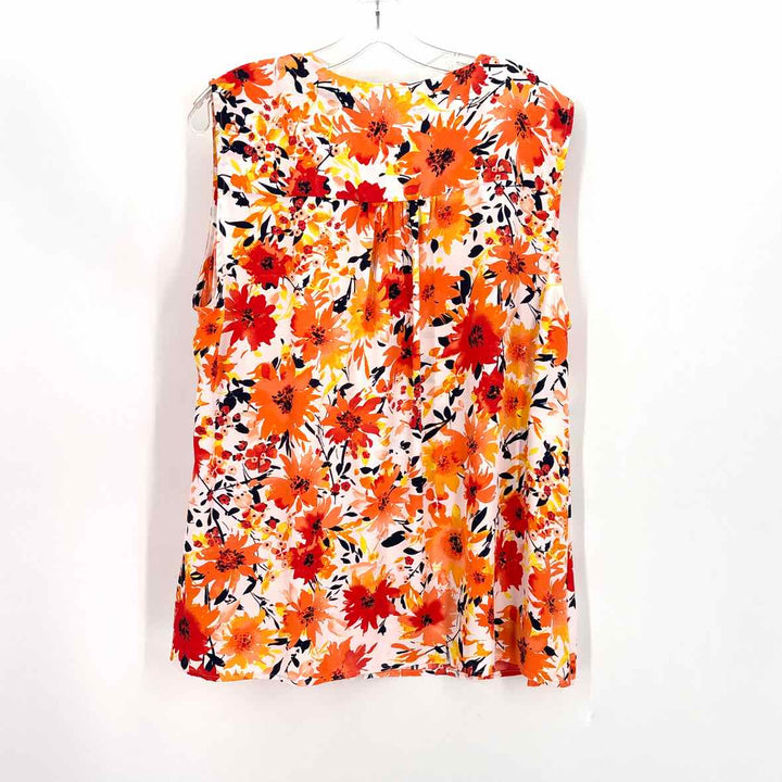 Size 16 Jones New York ORANGE PRINT Shirt