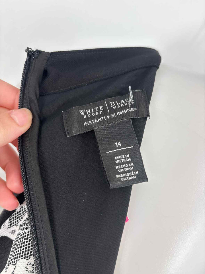 Size 14 White House Black Market Black/White Dress