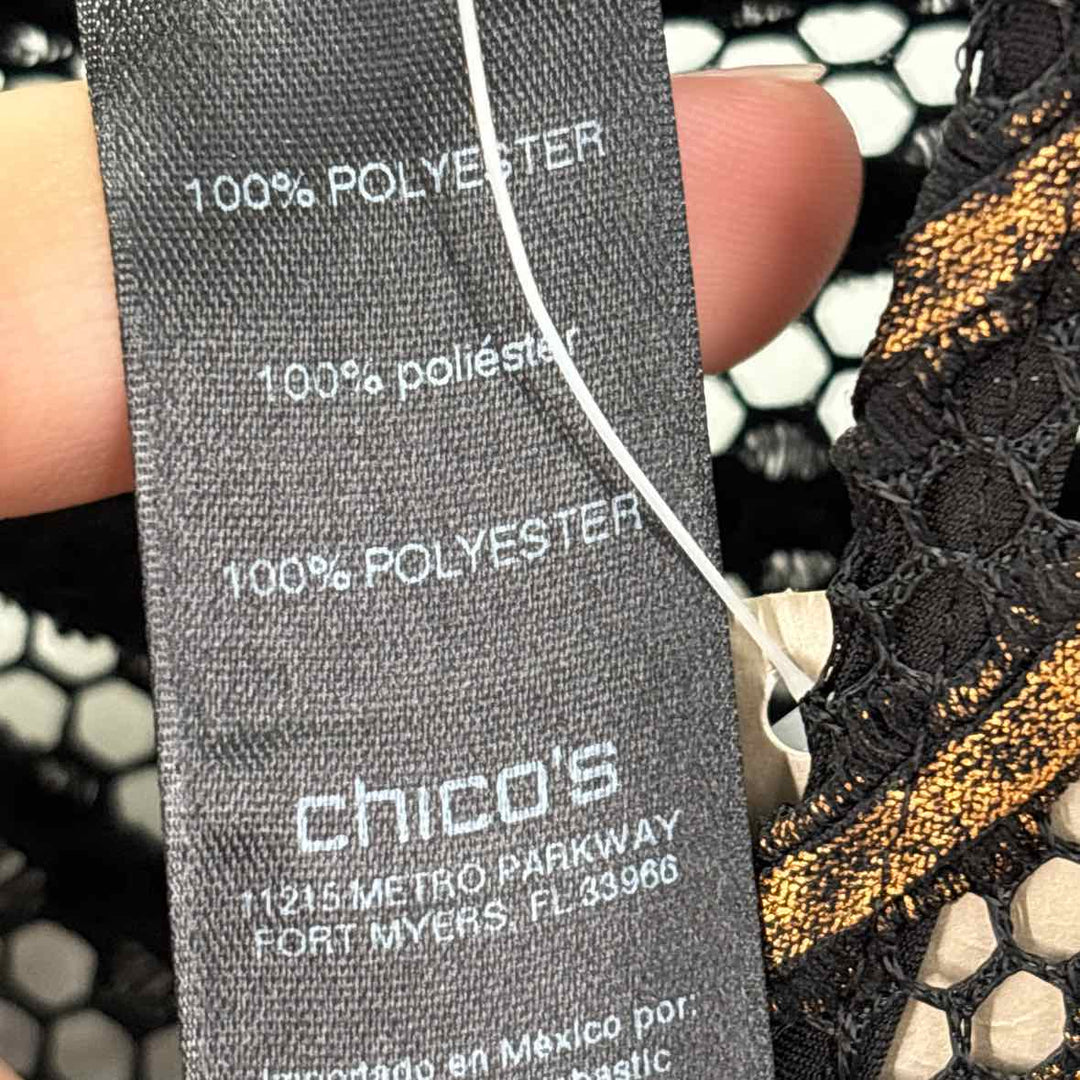 Size S Chico's Multi-Color Knit Mesh Jacket