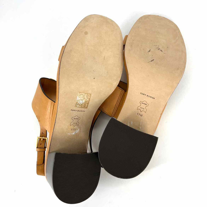 Shoe Size 11 Tory Burch Camel Leather Sandals