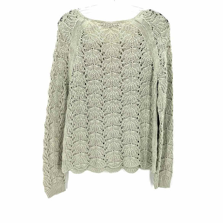 Size M Ann Taylor Green Knit Sweater