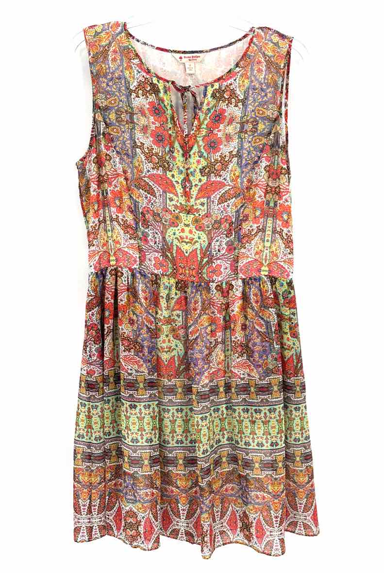 Size 12 Brooks Brothers Multi-Color Dress