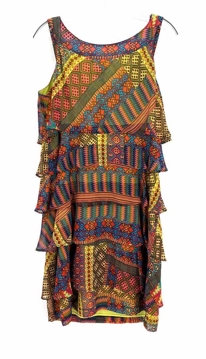 Size 14 NEW DIRECTION Multi-Color Dress