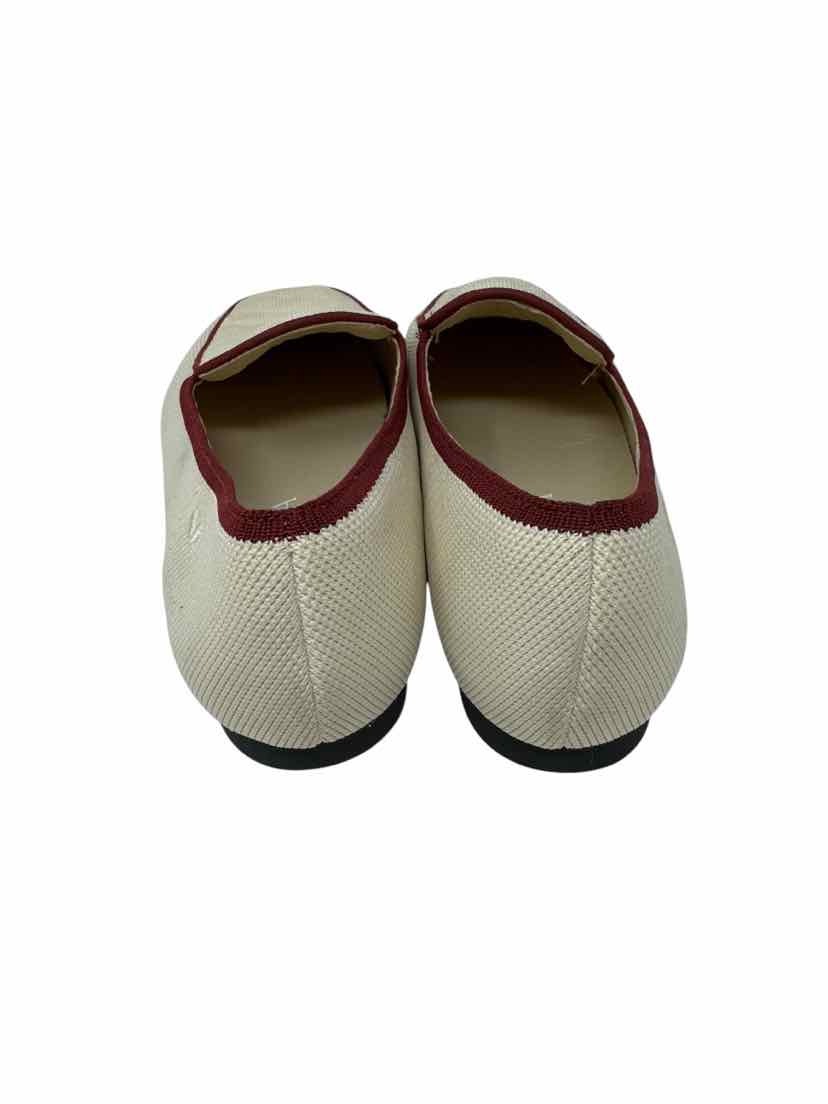 Shoe Size 40 VIVAIA Ivory Knit Flats