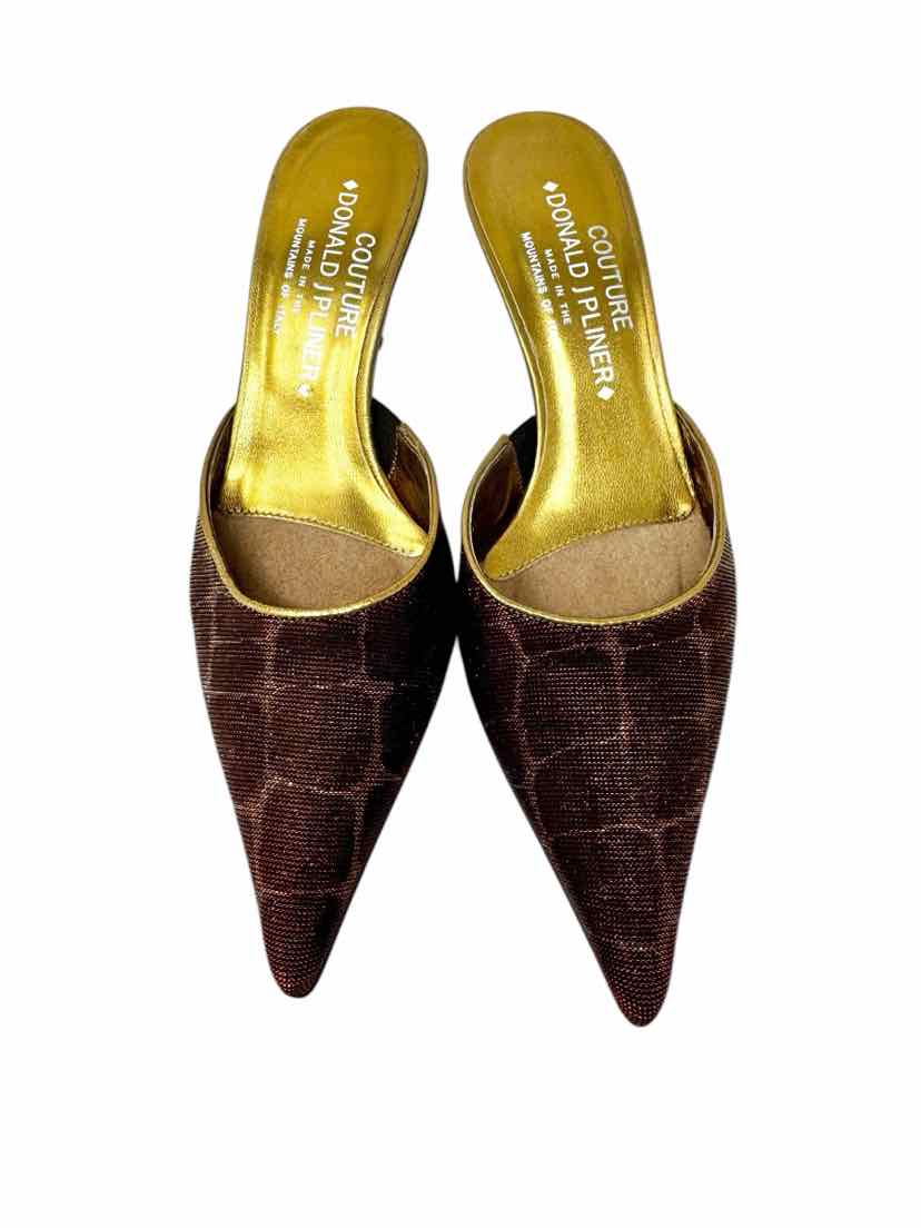 Shoe Size 6.5 DONALD PLINER Red Sateen Pumps