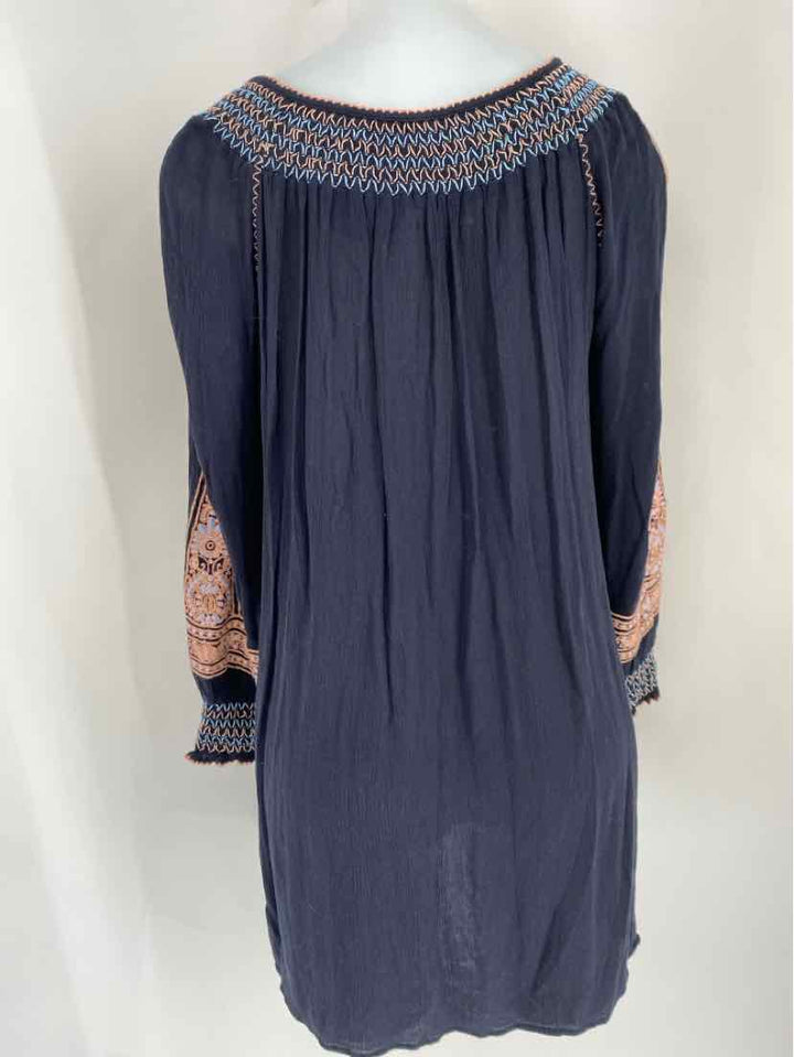Size XS FREE PEOPLE Navy Print Dress